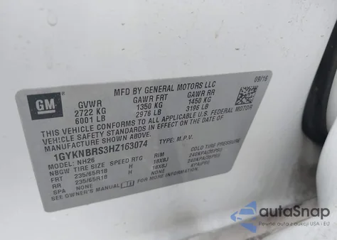 2017 Cadillac Xt5 Luxury from USA, damaged, VIN 1GYKNBRS3HZ163074